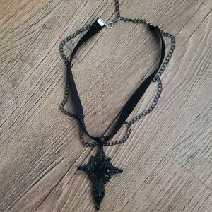 Gothic cross choker